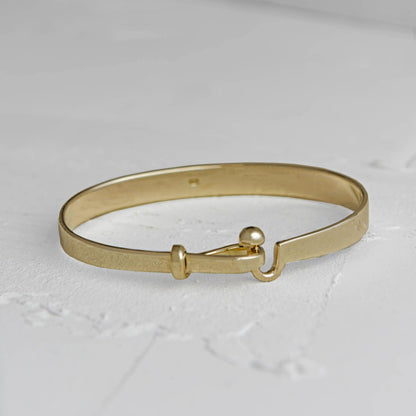 18ct gold vermeil hook and ball bangle