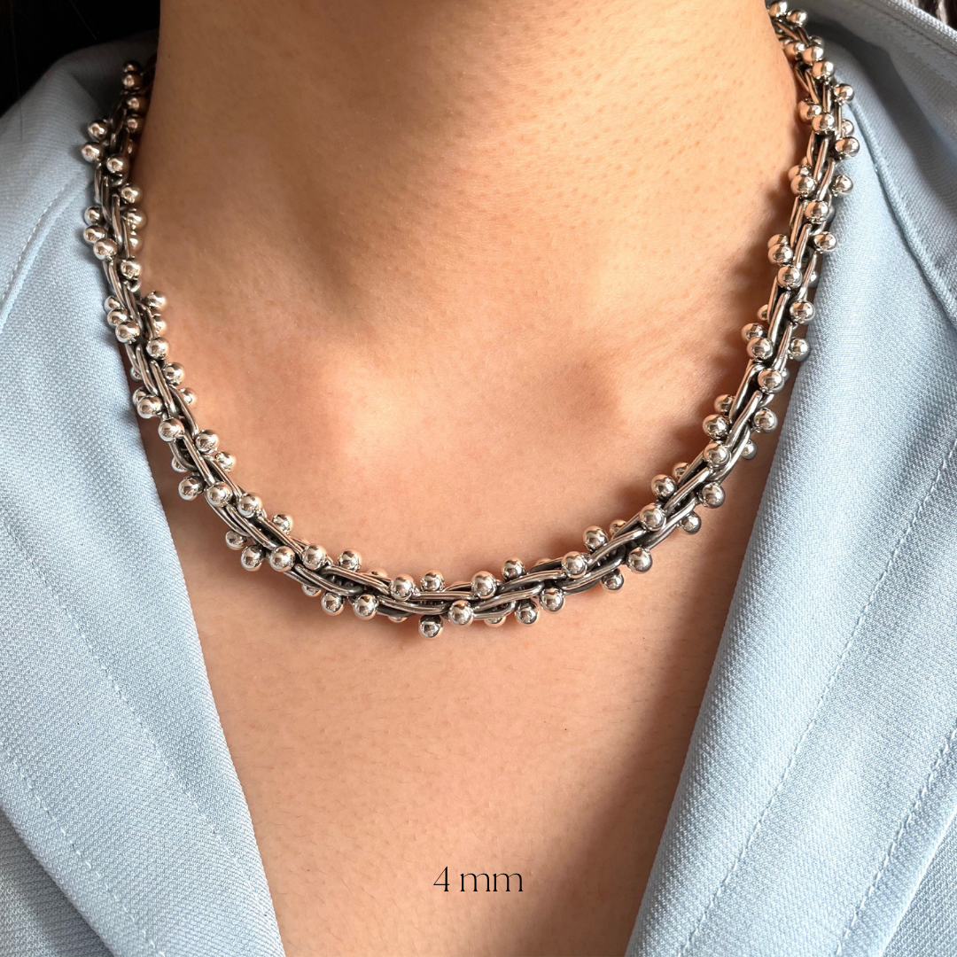 Solid silver 2025 necklace chain