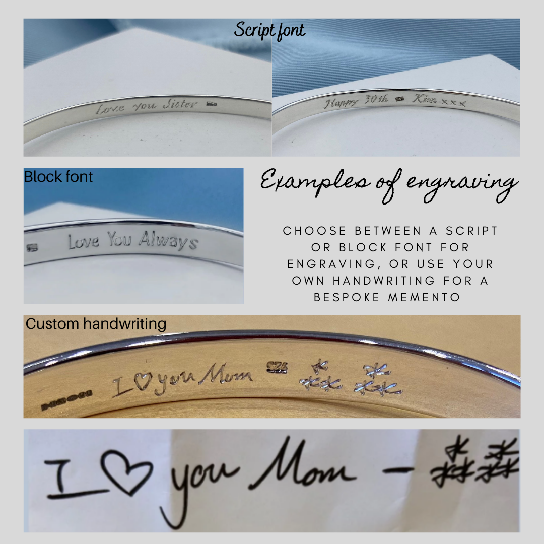 Mother and Baby Sterling Silver Bangle Bracelet