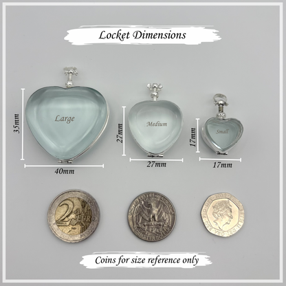 Silver Heart Locket for Gemstones