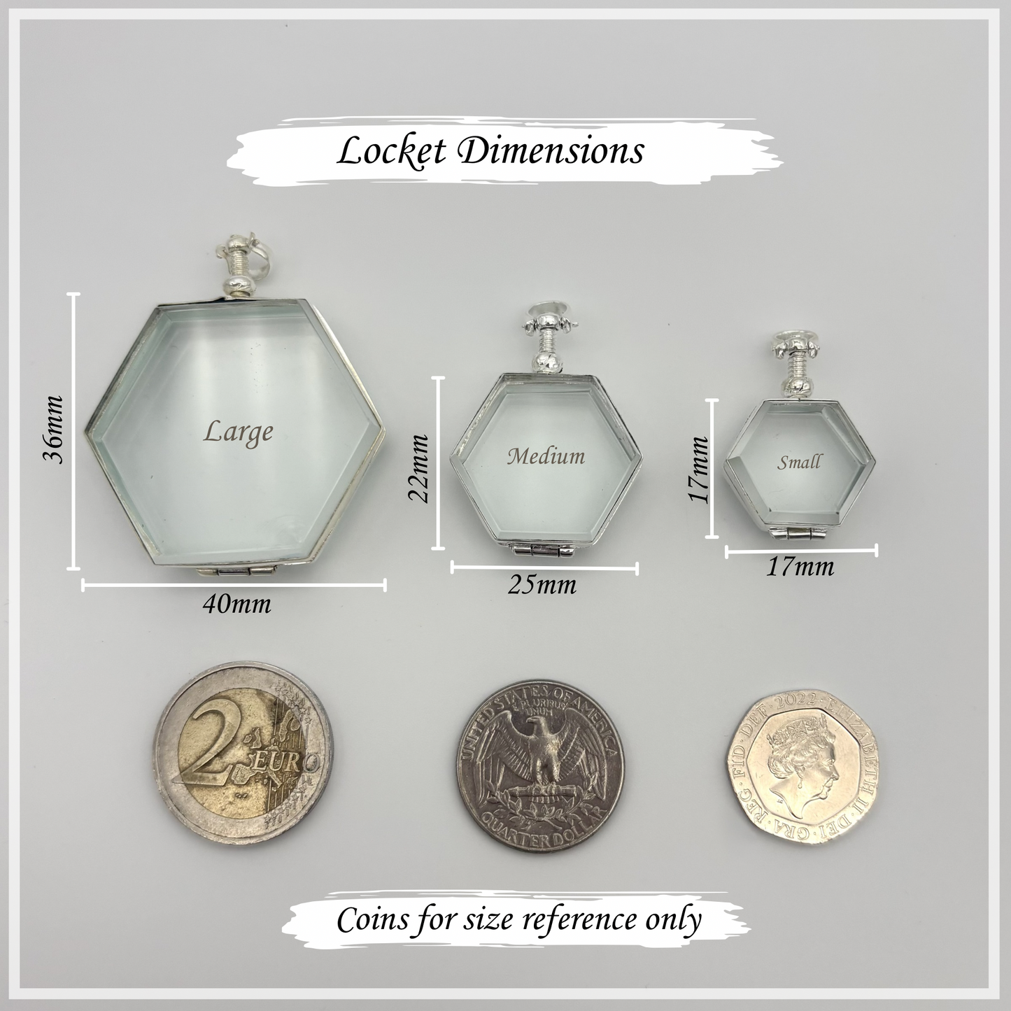 Silver Glass Locket Pendants from London