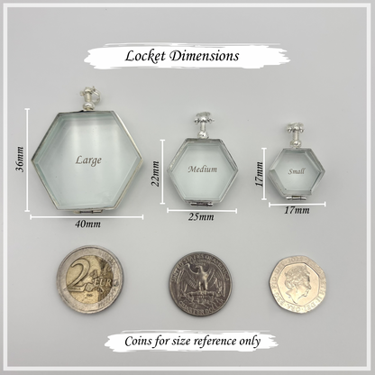 Silver Glass Locket Pendants from London