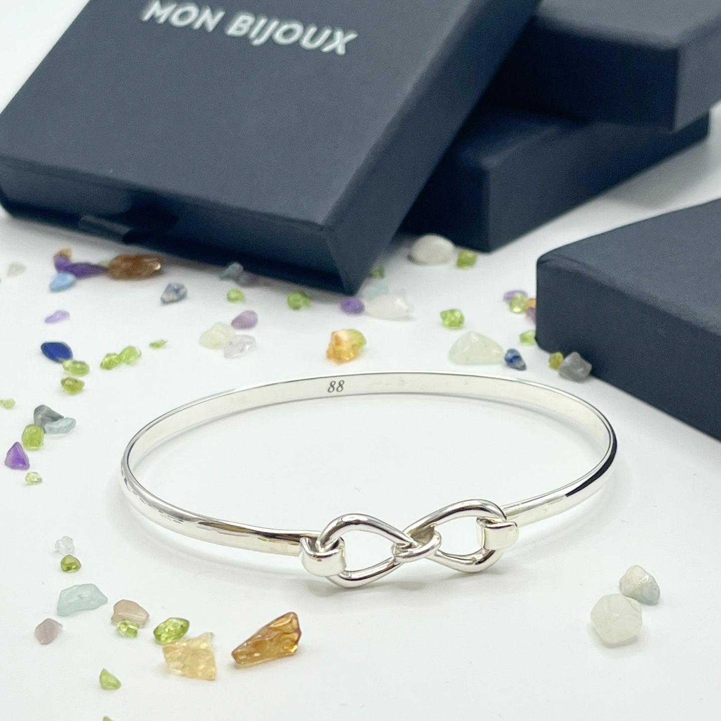 Infinity Bangle Bracelet in Sterling Silver – Timeless Jewellery Gift for Her