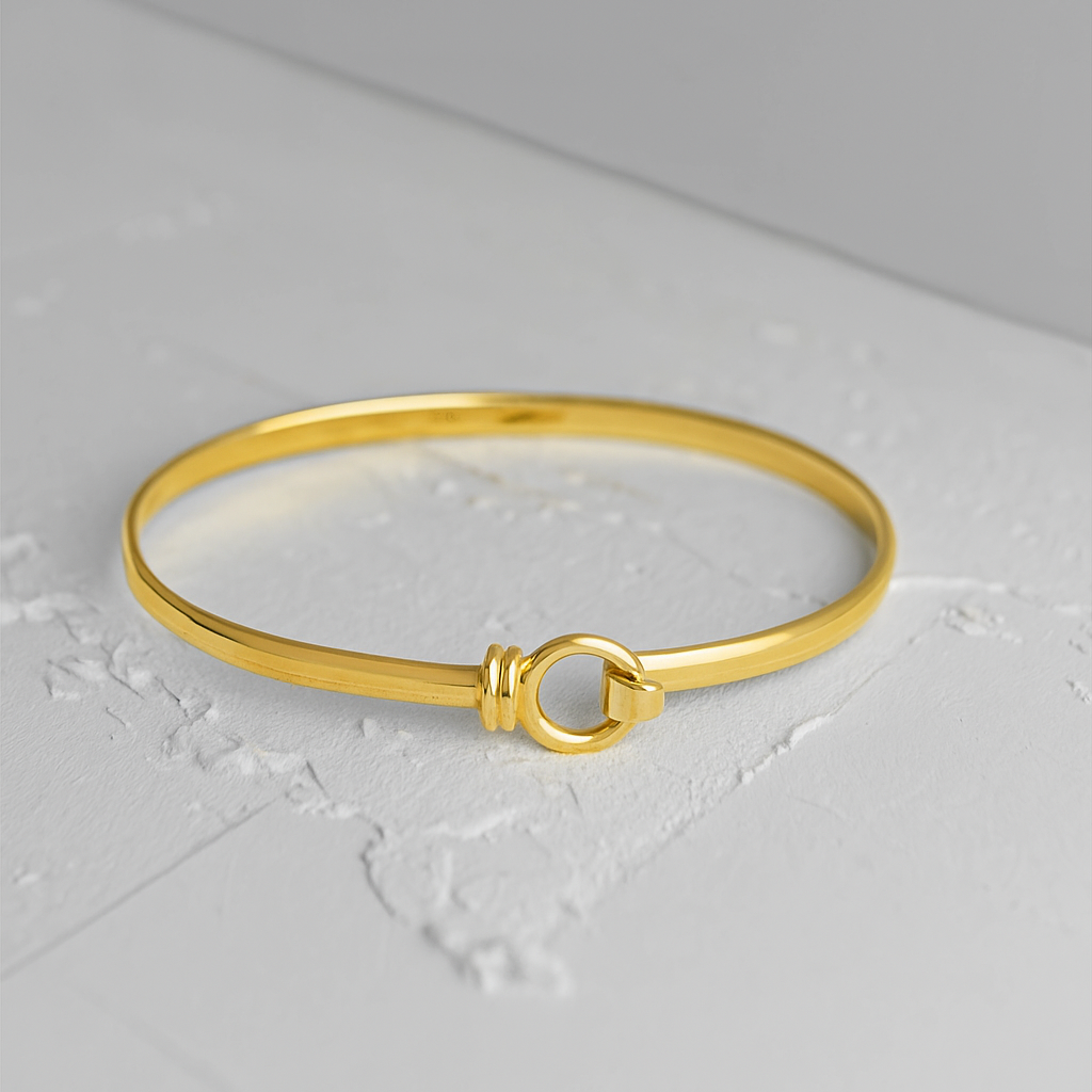 Gold Vermeil Licks Bangle Bracelet