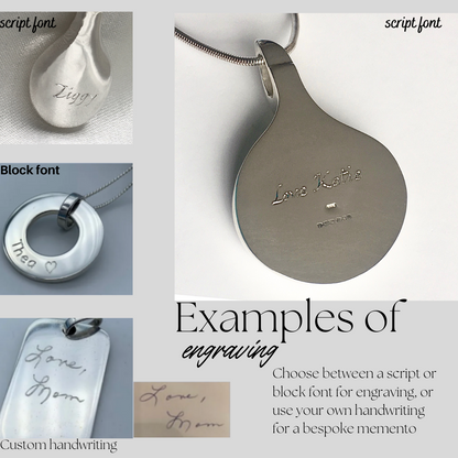 Small Open Heart Solid Silver Pendant