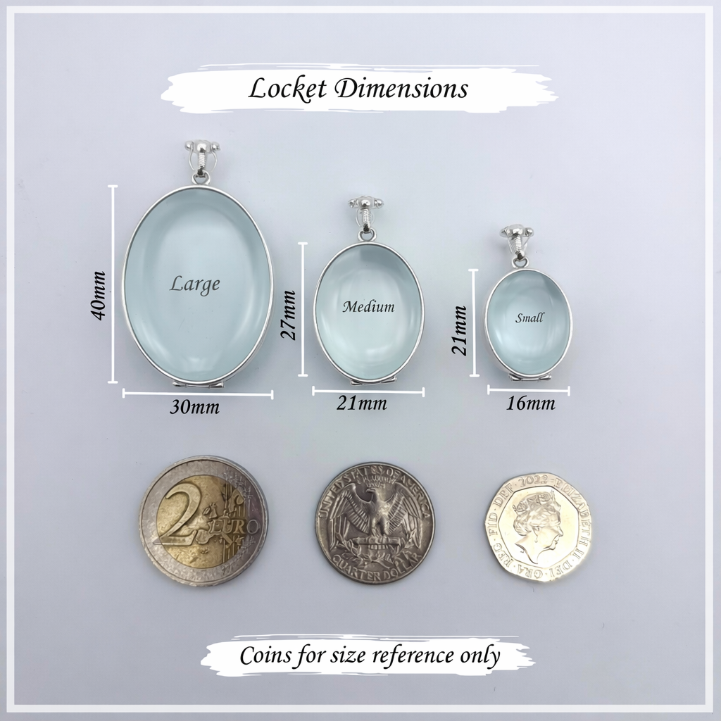 Silver Glass Locket Pendants from London