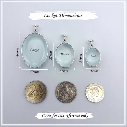 Silver Glass Locket Pendants from London