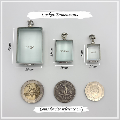 Silver Glass Locket Pendants from London