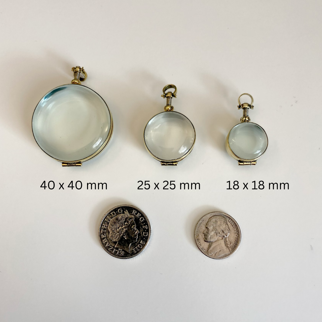 Round Shaped Gold Plated Glass Locket