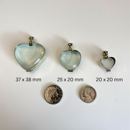 Heart Shaped Gold Plated Glass Locket