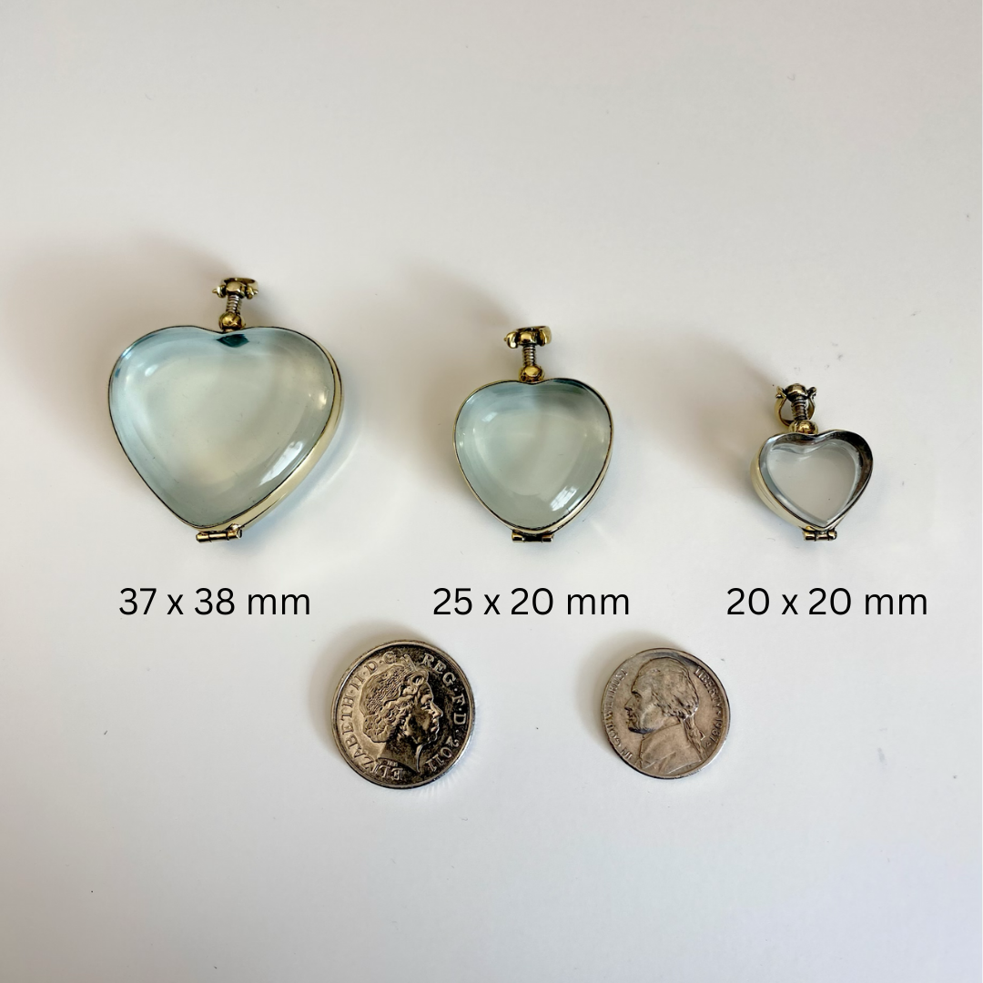 Heart Shaped Gold Plated Glass Locket