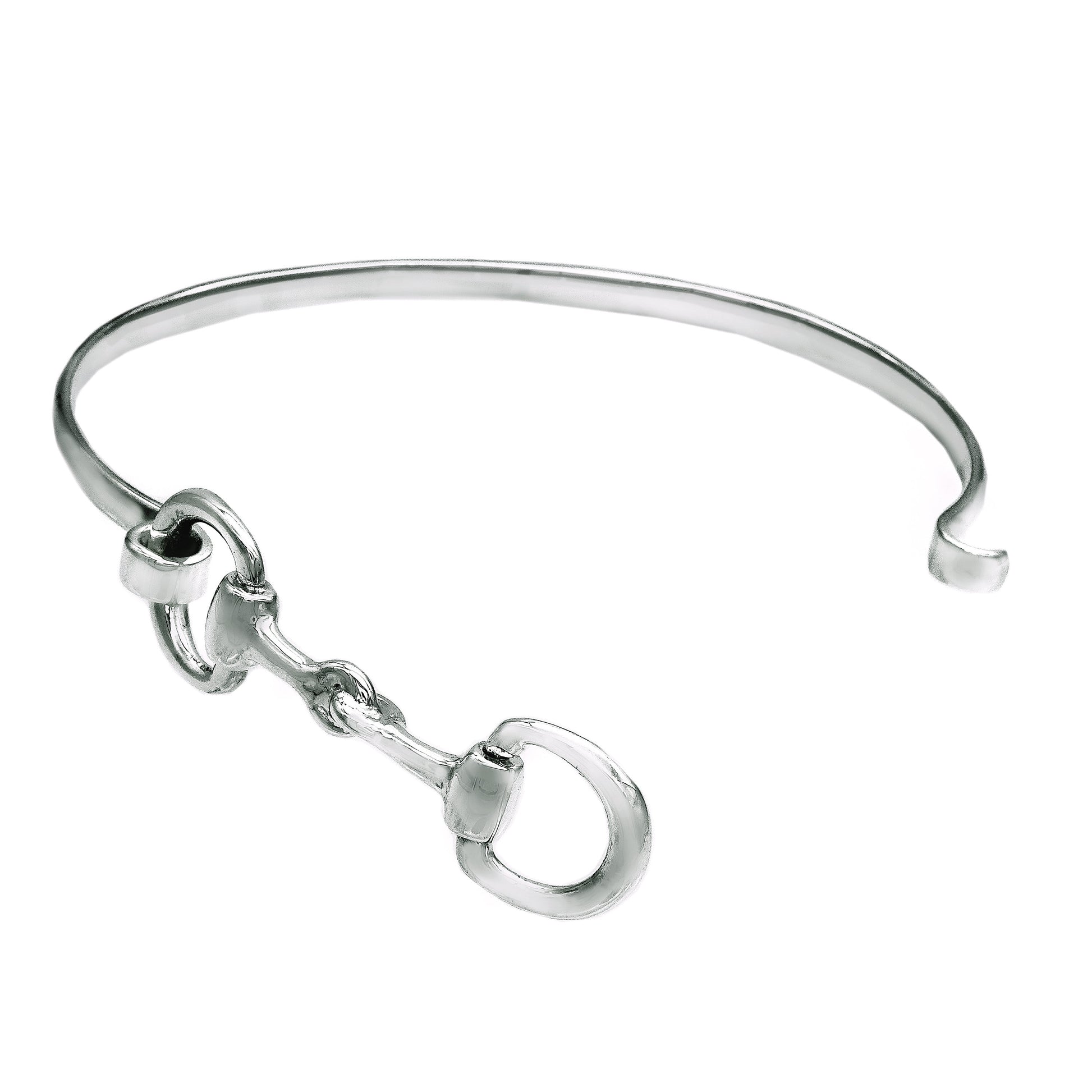 Large Wrist Bangle Silver Horsebit Bangle Horse Bit Bangle Snaffle Bit Bracelet Engraved Equestrian Bracelet Horsebit Silver Bangle Bracelet