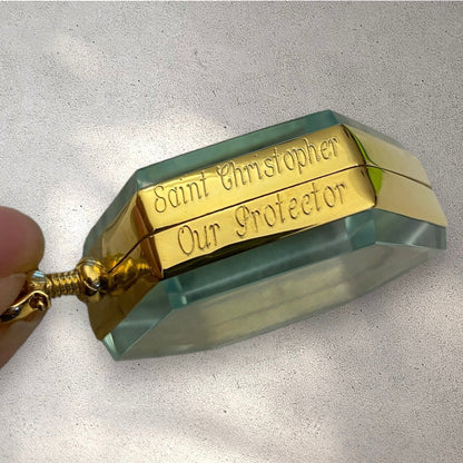 Crystals necklace holder hexagon gold locket for birthstones and keepsakes, choose your size, gold shaker locket, gift for her add your gem
