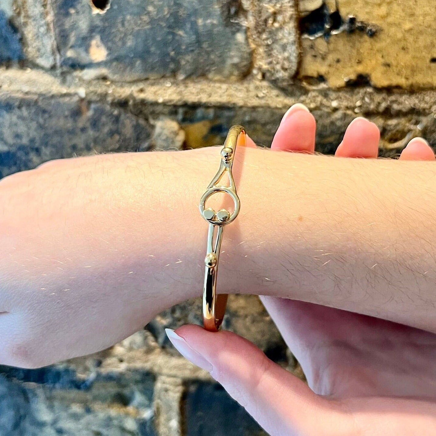 Personalized Gold Vermeil Bracelet Bangle Gold Bangle Bracelet Personalized Bangle Bracelet Gold Vermeil Bracelet Bangle Christmas Gift