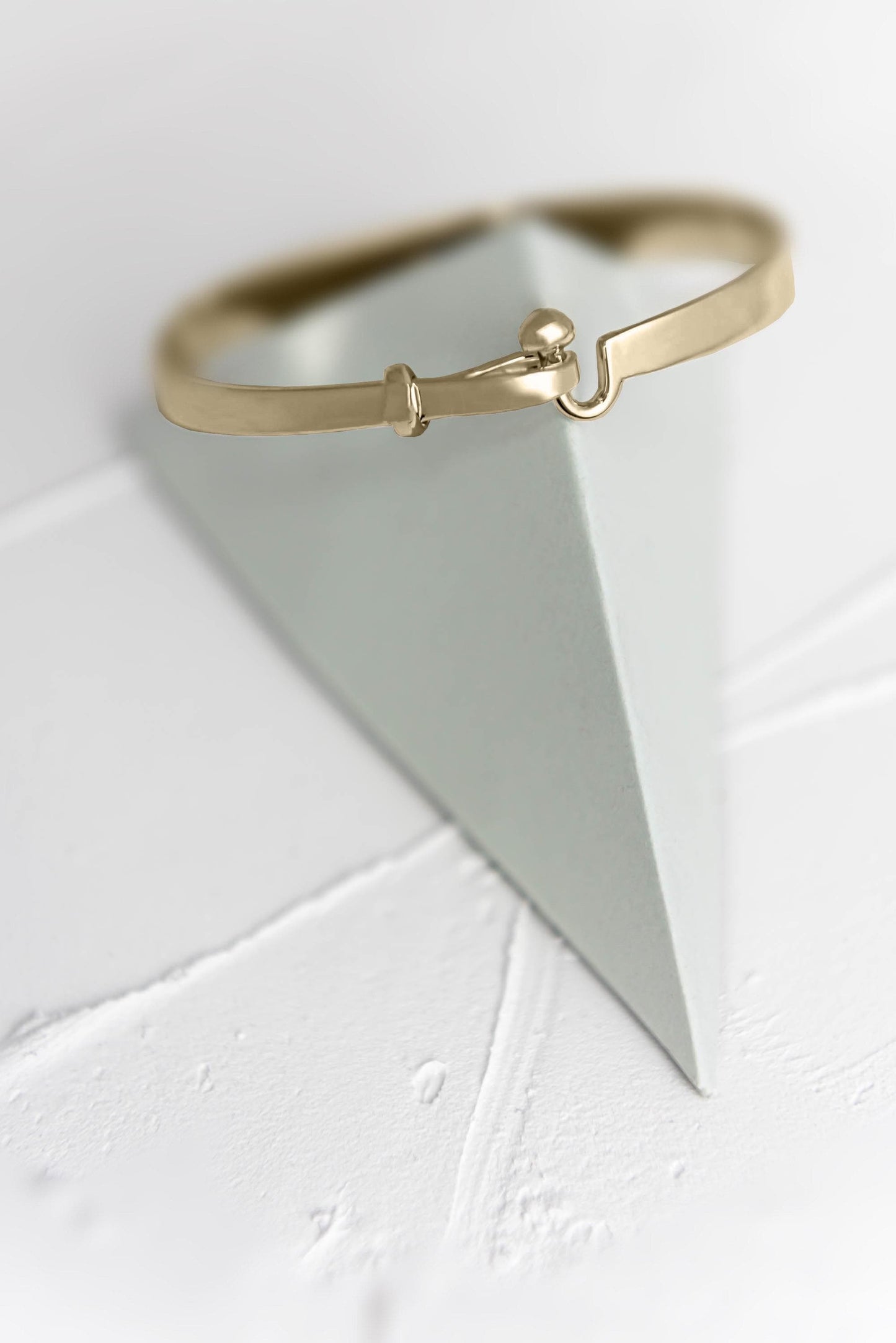 18k Gold Vermeil Bracelet Bangle Gold Bangle Bracelet Hook and Ball Gold Bangle Bracelet Gold Vermeil Bangle Birthday Gift for daughter gold