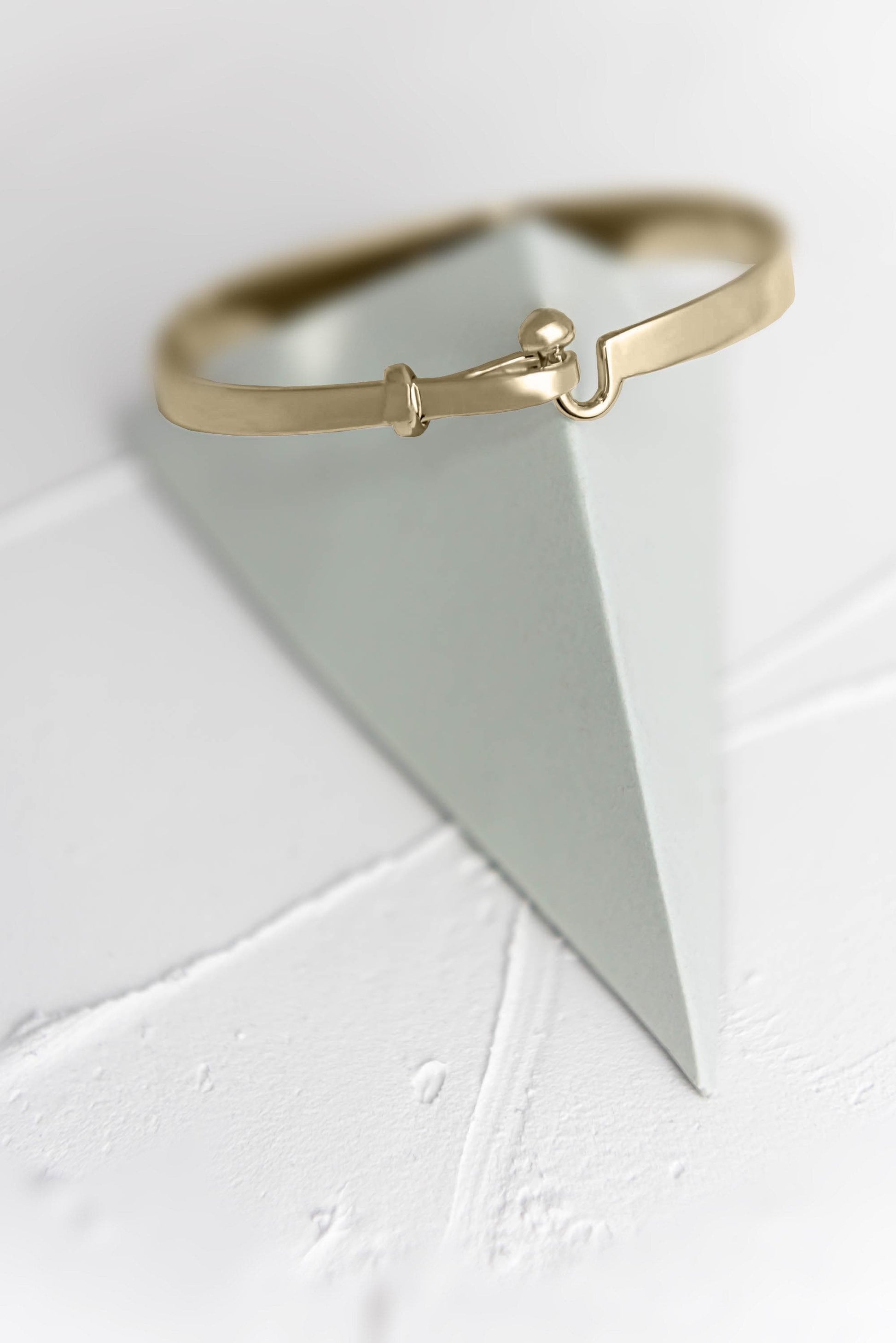 18k Gold Vermeil Bracelet Bangle Gold Bangle Bracelet Hook and Ball Gold Bangle Bracelet Gold Vermeil Bangle Birthday Gift for daughter gold