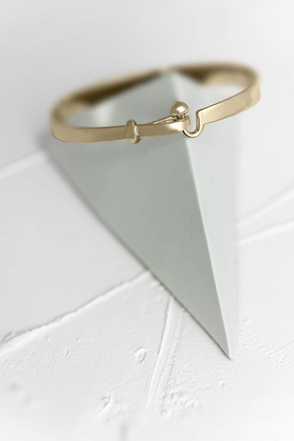 18k Gold Vermeil Bracelet Bangle Gold Bangle Bracelet Hook and Ball Gold Bangle Bracelet Gold Vermeil Bangle Birthday Gift for daughter gold