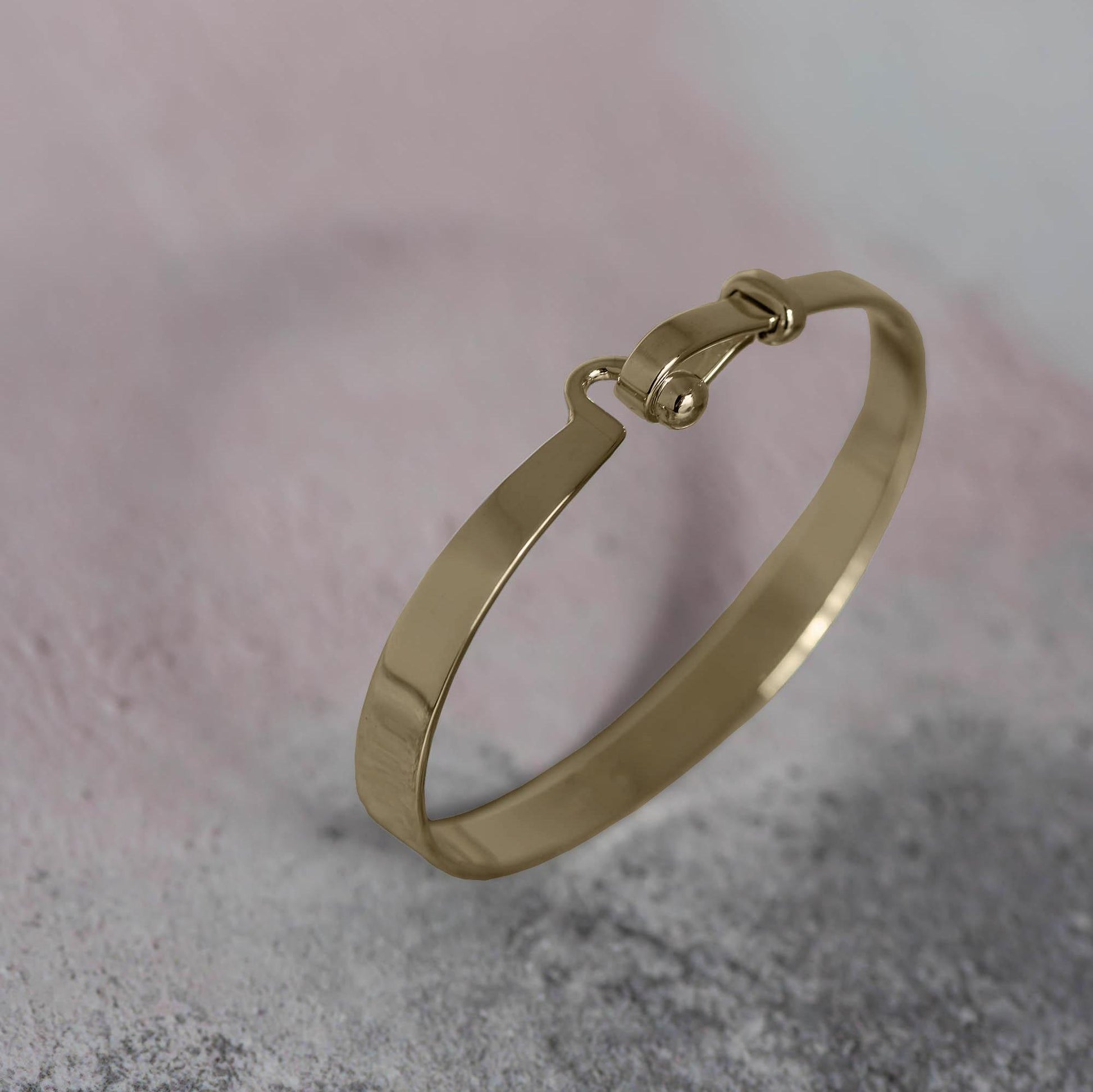 18k Gold Vermeil Bracelet Bangle Gold Bangle Bracelet Hook and Ball Gold Bangle Bracelet Gold Vermeil Bangle Birthday Gift for daughter gold