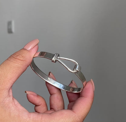 Rope Hook Sterling Silver Bangle