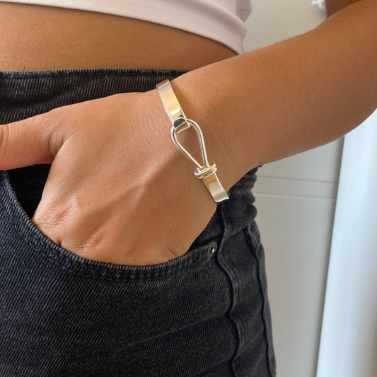 Rope Hook Sterling Silver Bangle