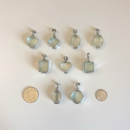 Small Gold Plated Glass Lockets- Choose a Shape