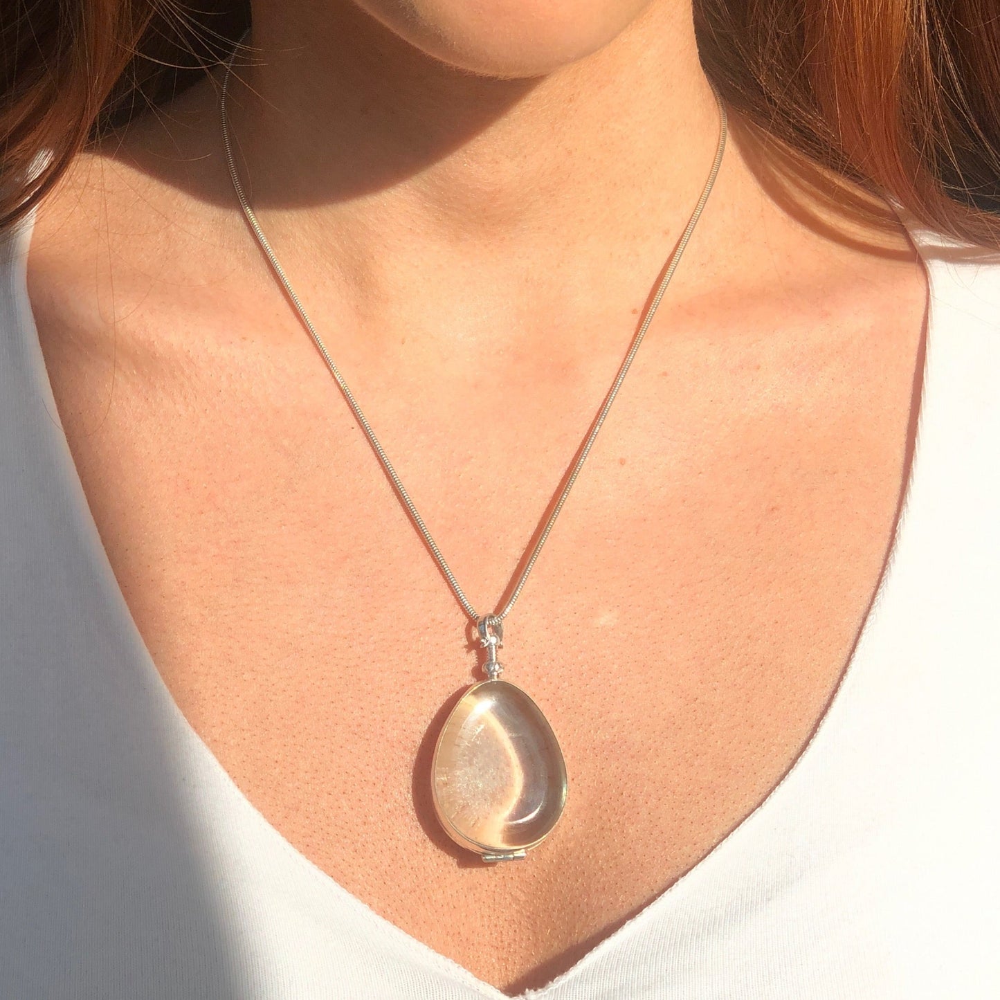 Fillable Gold Teardrop Locket For Crystals By LY Lockets