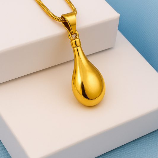 Gold Vermeil Vase Urn Necklace – Memorial Pendant