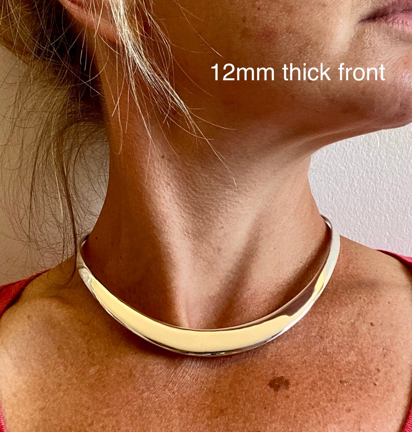 Silver Choker Necklace 12mm – Mon Bijoux