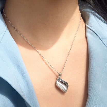 3D Diamond Shaped Solid Sterling Silver Pendant