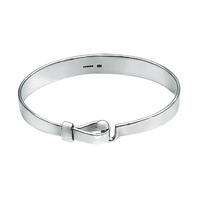 Mini C Hook with Ball Silver Bangle for Tiny Wrist