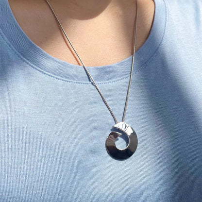 Curvy Six Sterling Silver Pendant