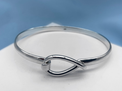 Fat Fish Sterling Silver Bangle Large Wrist