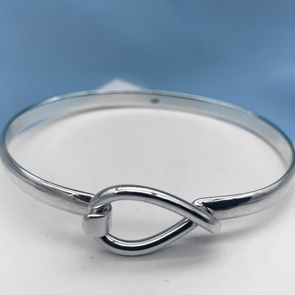 Fat Fish Silver Bangle for Small Wrists