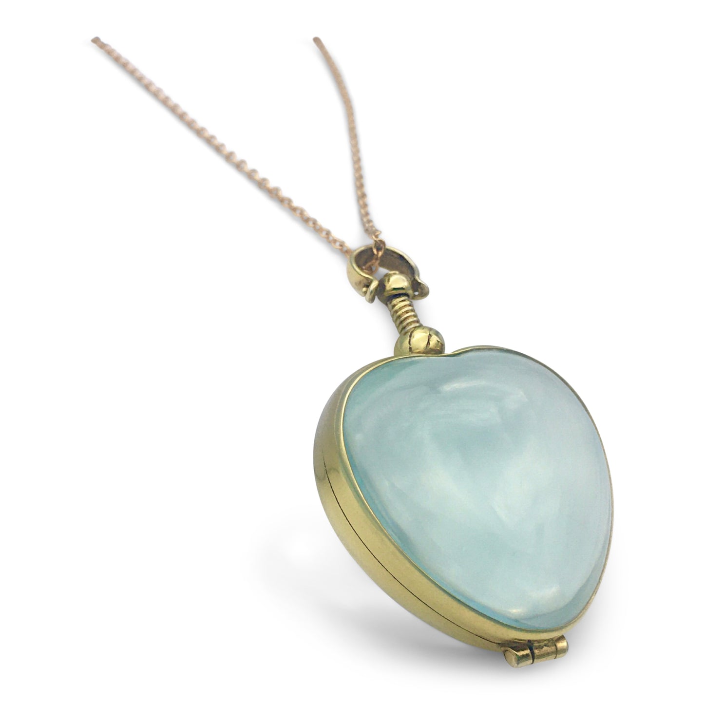 Heart Shaped Gold Plated Glass Locket