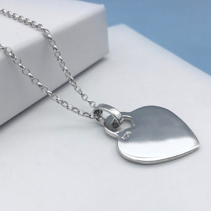 Heather - Personalised Silver Heart Pendant