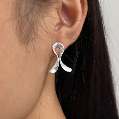 Horseshoe Sterling Silver Stud Earrings