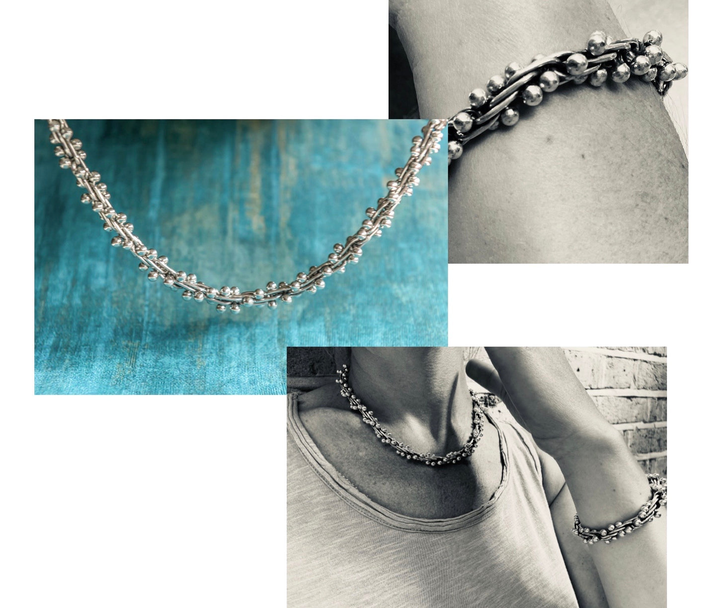 Jewellery Set - Peppercorn Necklace and Bracelet