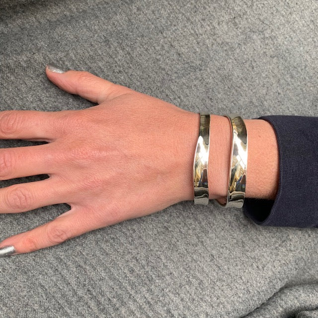 Thick Double Stripe Cuff Bracelet Bangle - Mon Bijoux