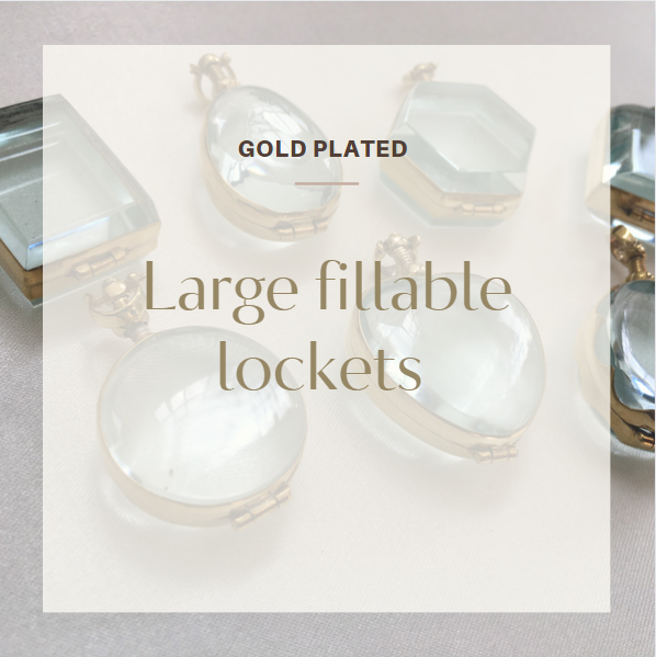 Large Size Gold Plated Deep Locket - Choose your shape