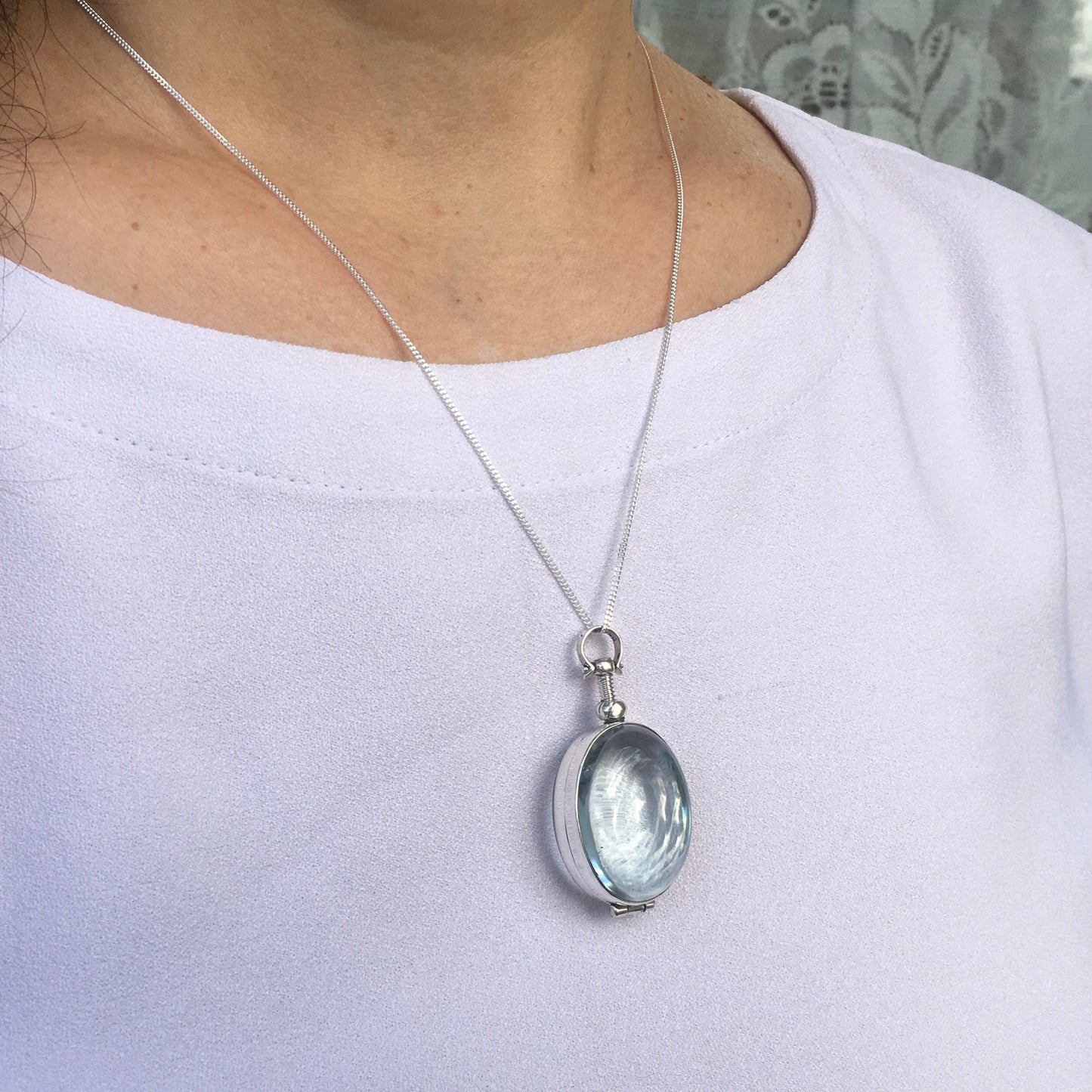 Silver Oval Locket for Pictures