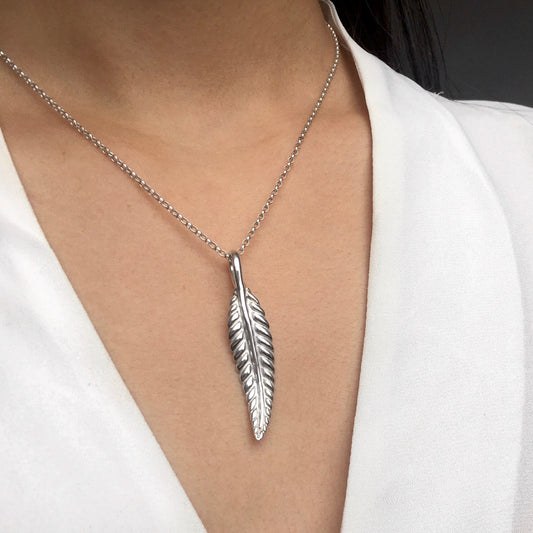 New Zealand Inspired Silver Fern Pendant