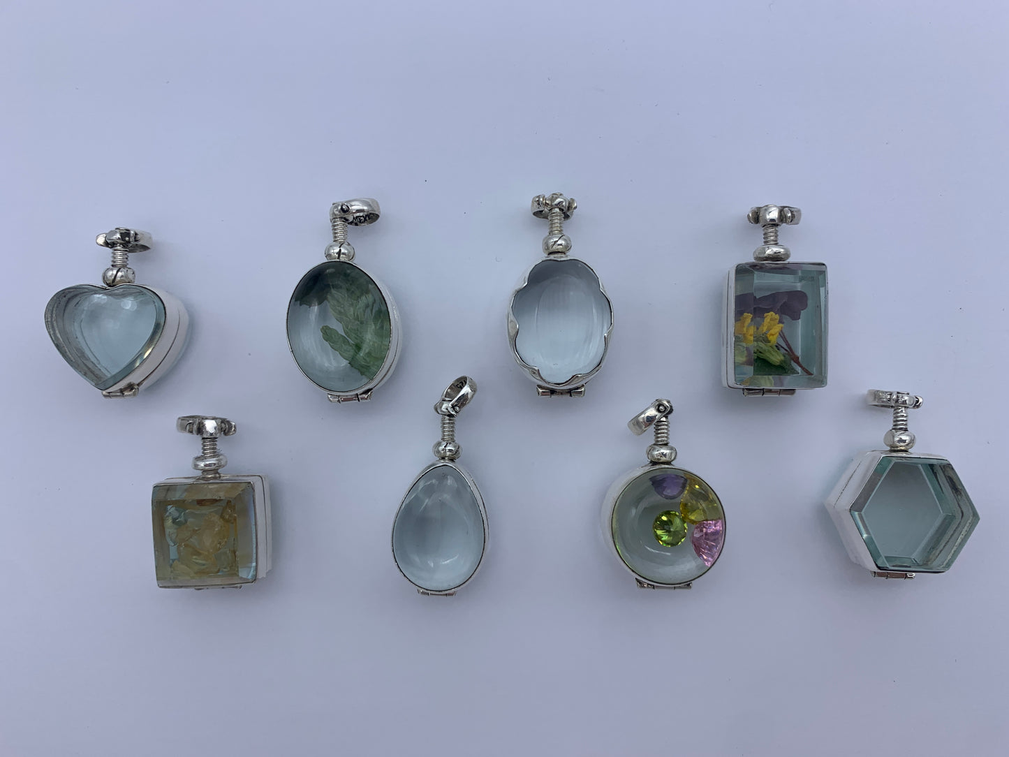 Silver Glass Locket Pendants from London