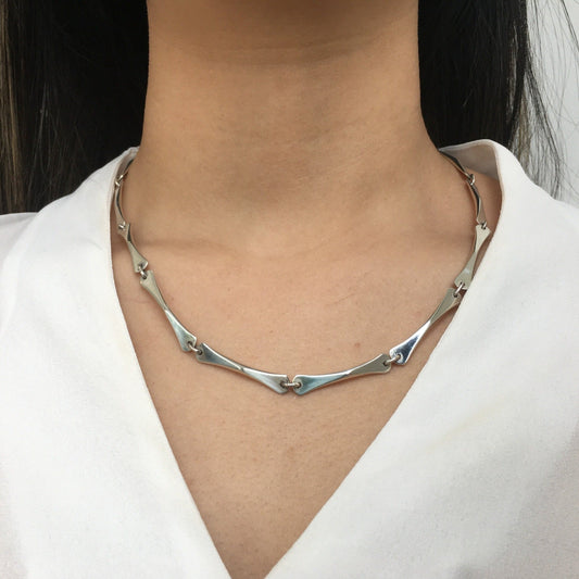 Stilts Sterling Silver Necklace - 70cm