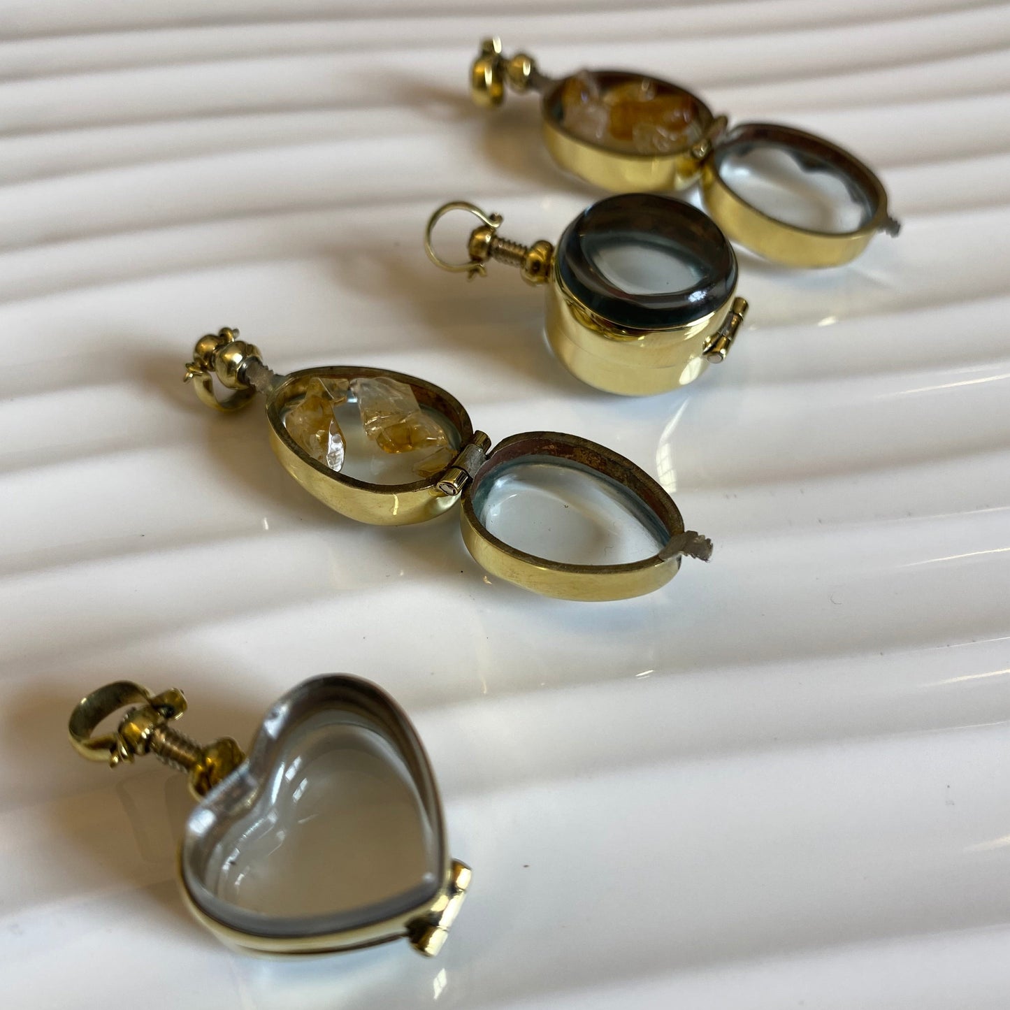 Small Size Gold Plated Deep Lockets - Choose your shape
