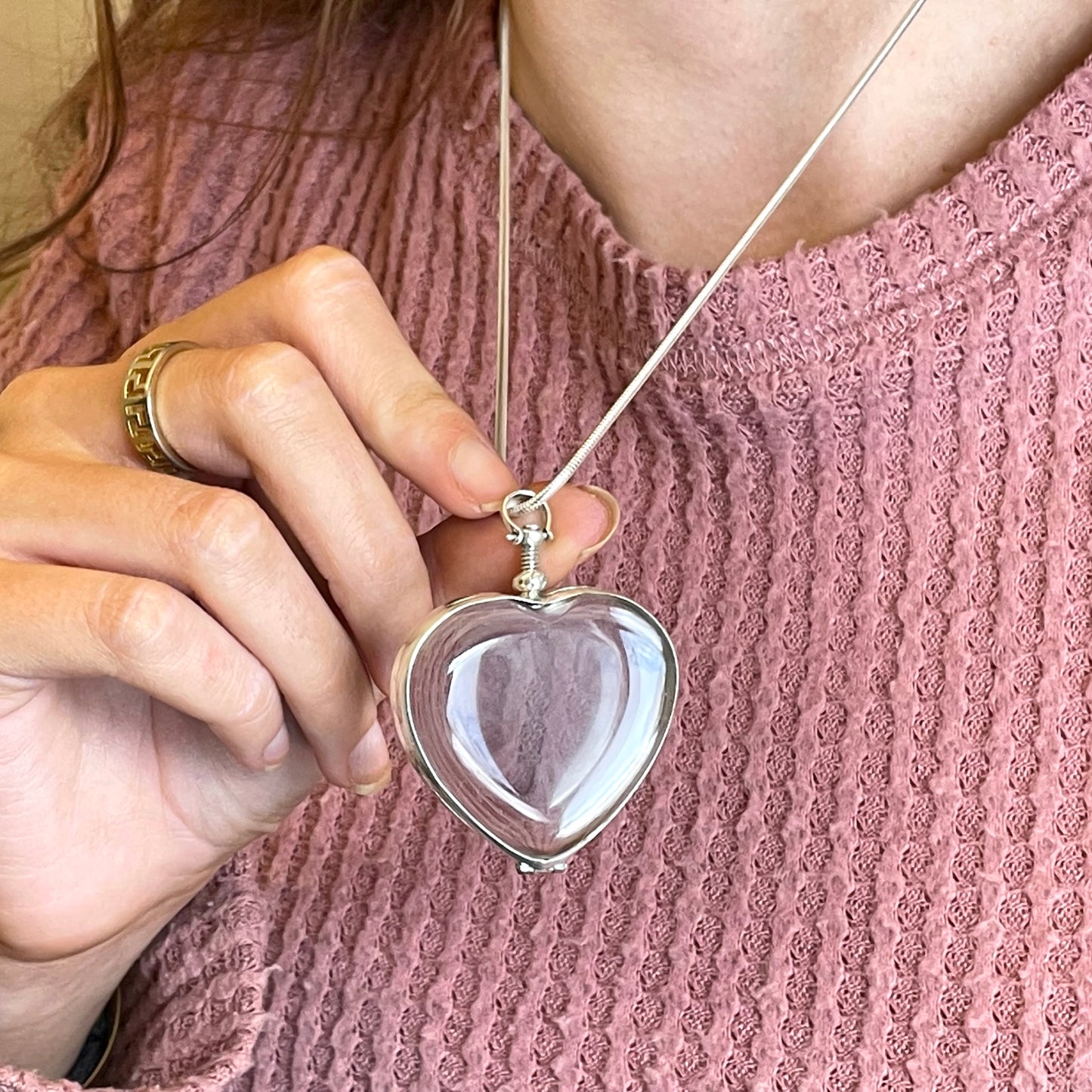 Silver Heart Locket Pendant