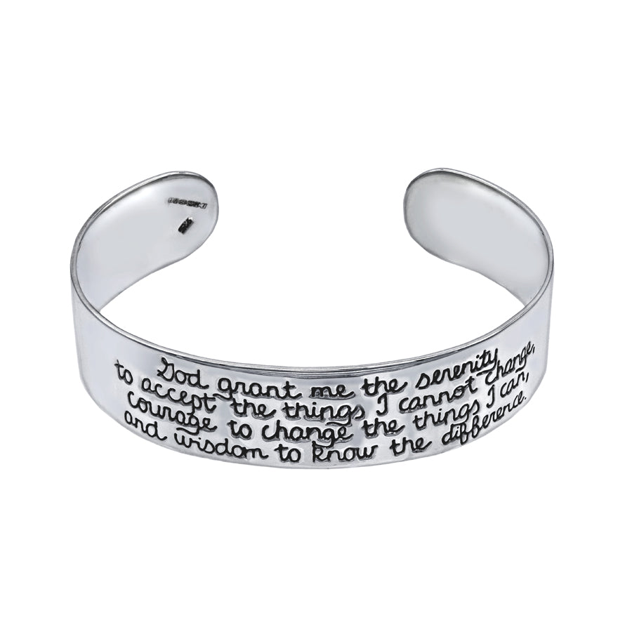 Serenity Prayer Silver Bangle - Mon Bijoux