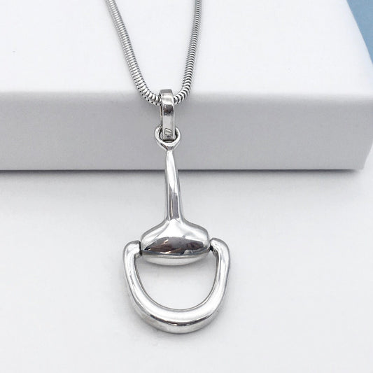 Snaffle Bit Horse Bit Silver Pendant