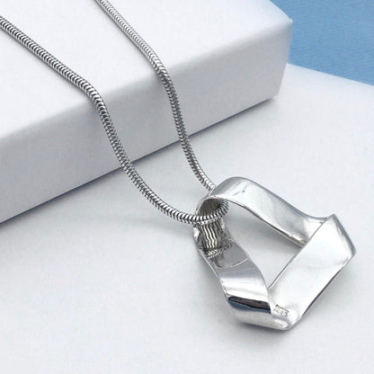 Mobius Triangle Sterling Silver Pendant