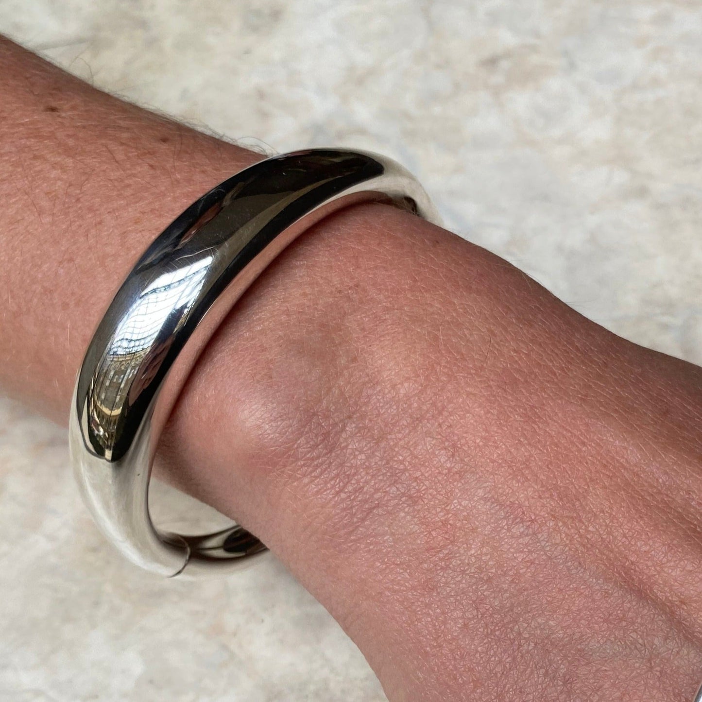 Bold and Beautiful Silver Bangle