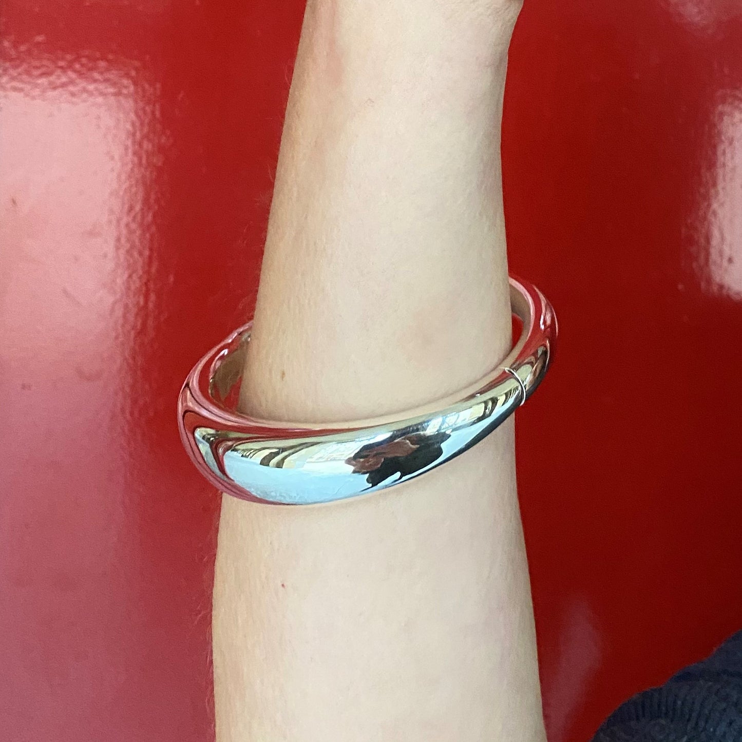 Bold and Beautiful Silver Bangle for Small Wrist